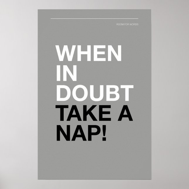 Poster WHEN IN DOUBT, TAKE A NAP – Cozy Wall Art (Frente)