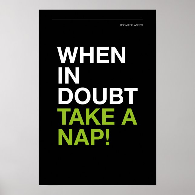 Poster WHEN IN DOUBT, TAKE A NAP – Cozy Wall Art (Frente)