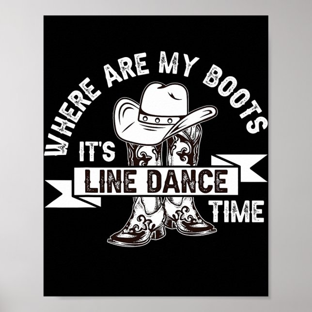 Poster Where are my boots line dance  (Frente)