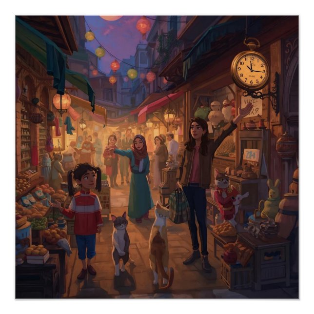 Póster Where Cats Wander and Lanterns Glow (Frente)