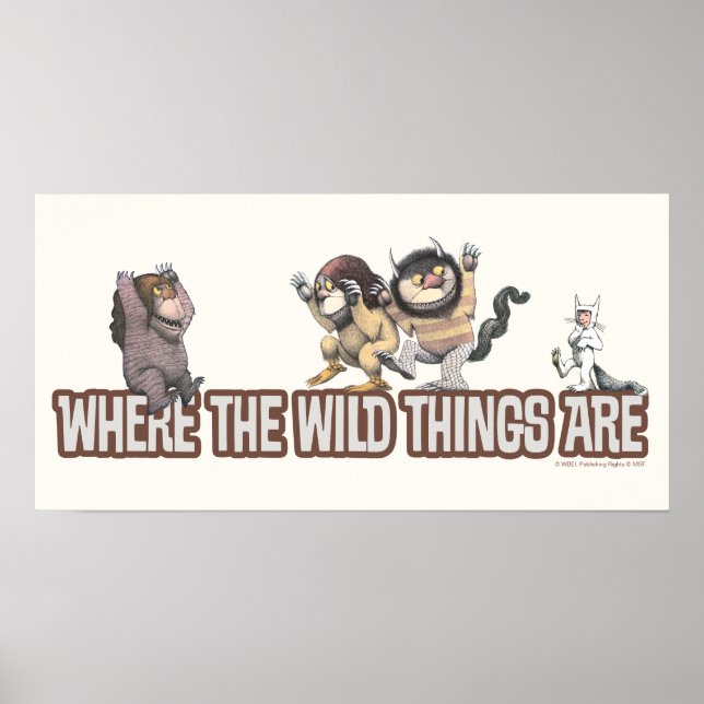 Poster Where the Wild Things Are Characters on Logo (Frente)