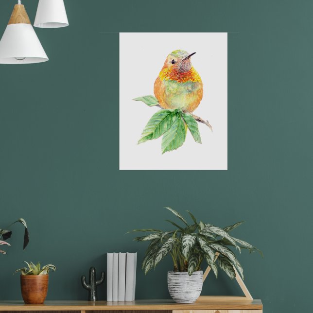 Poster Whimscolor Whimsso Rufous Hummingbird original (Sala de Estar 1)