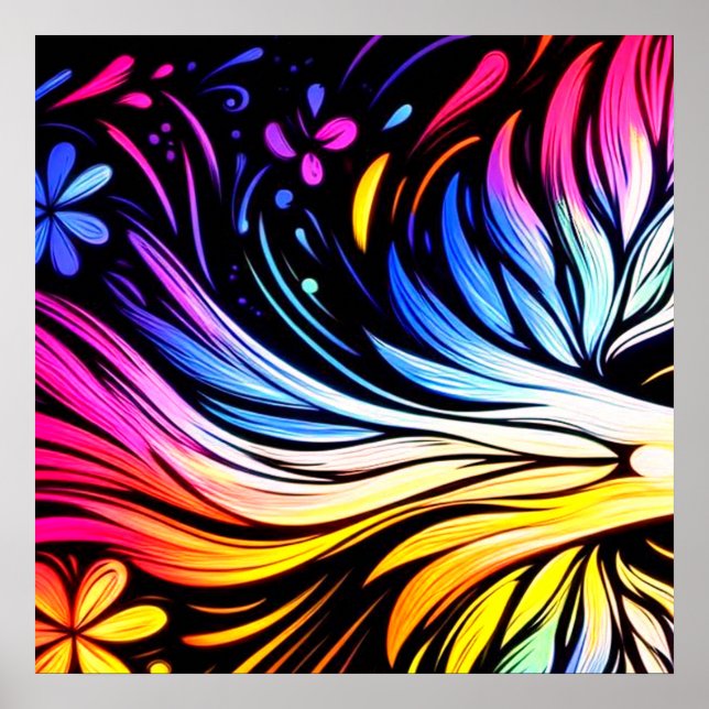 Poster Whimsical Art on a Modern Art Wall (Frente)