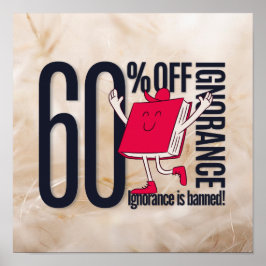 Poster Whimsical Book Character Ignorance Banned Educatio