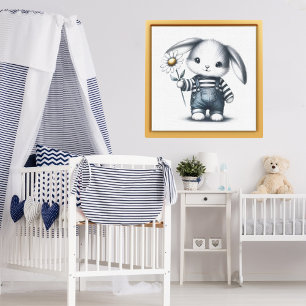 Poster Whimsical Boy Bunny
