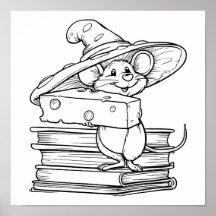 Whimsical Cartoon Art: Mirthful Mouse Character