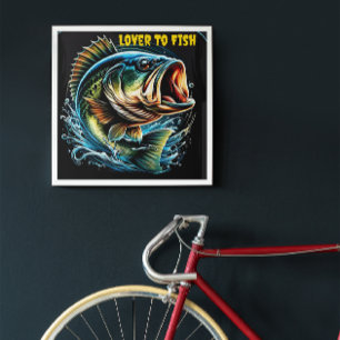 Poster Whimsical Fishy A Mouthy Design