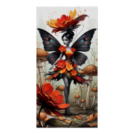 Póster Whimsical Flower Fairy