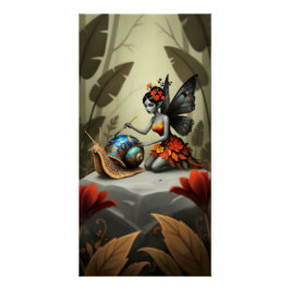 Póster Whimsical Flower Fairy