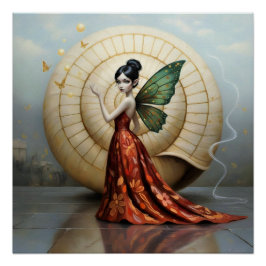 Póster Whimsical Flower Fairy
