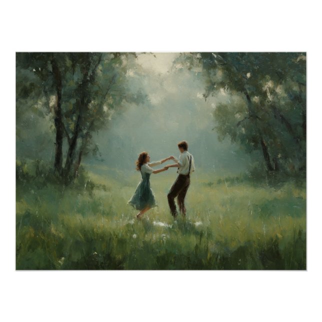 Póster Whimsical Forest Dance Couple Scene (Frente)