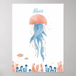 Poster Whimsical Jellyfish Lullaby Personalizável
