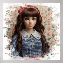 Whimsical Núcleo de Bonecas da Vintage Girl