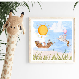 Póster Whimsical Nursery Art Poster