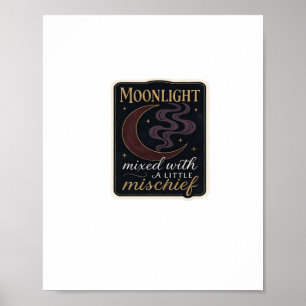 Poster Whimsigoth Fantasy Mystical Forests, Luas e Magia