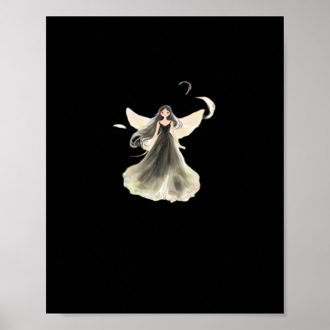 Poster Whimsigoth Girl Dark Fairy Aestic Com Vibes Cl (Frente)
