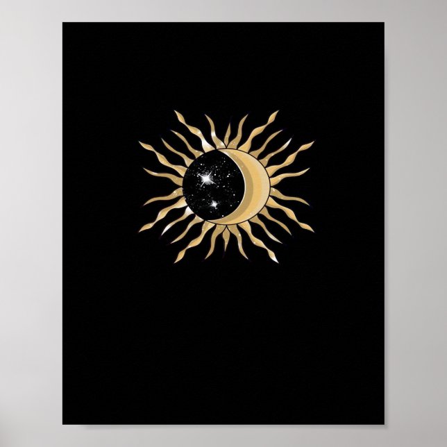 Poster Whimsigoth Sun Moon Space Classic (Frente)