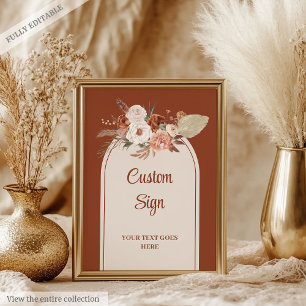 Poster Whimsso Terracotta Pampas Sage Boho Arch Personali