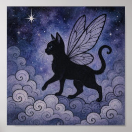 Poster WhimsyBlackCatFairy