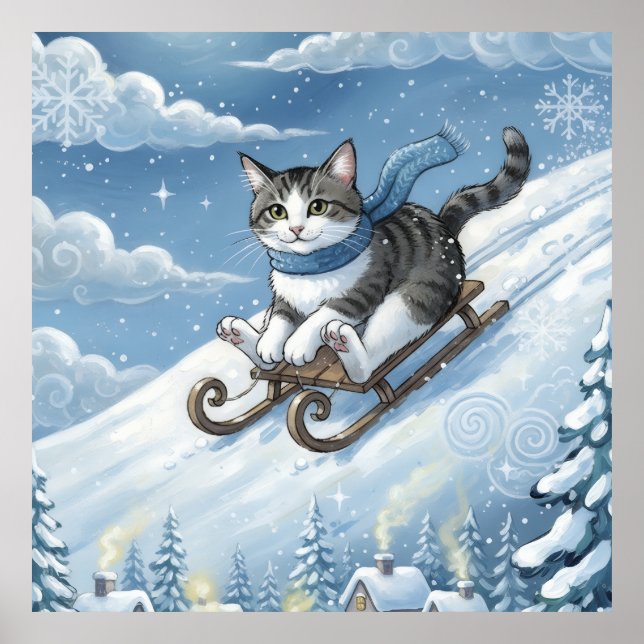 Poster WhimsyCatSled (Frente)