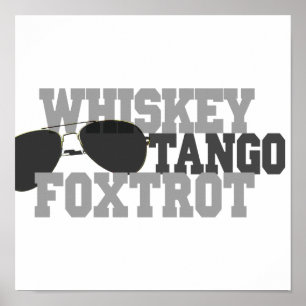 Póster Whiskey Tango Foxtrot - Aviation Glasses