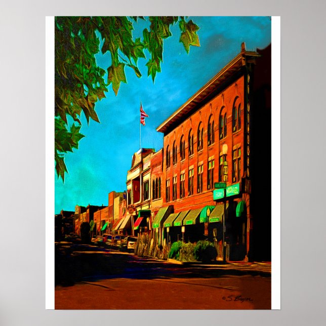 Poster "Whisky Row Prescott" "Prescott Art" (Frente)