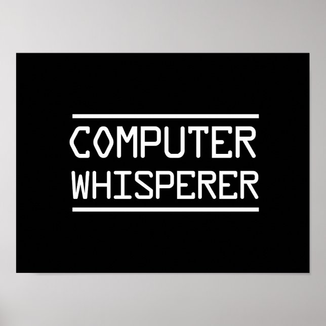Póster Whisperer de Computador (Frente)