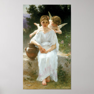 Poster Whisperings do amor por Bouguereau