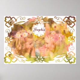 Poster Whispers of Magic: Two Fairy Friends in a Garden