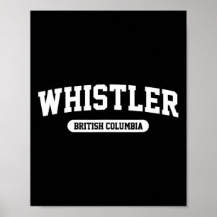 Poster Whistler Colúmbia Britânica Canadá Montanha de Esq