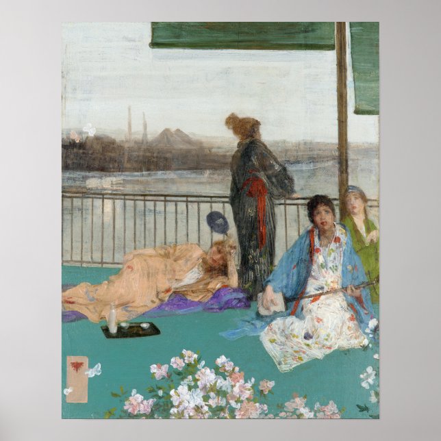 Poster Whistler - Variações na Cor da Carne e Verde (Frente)