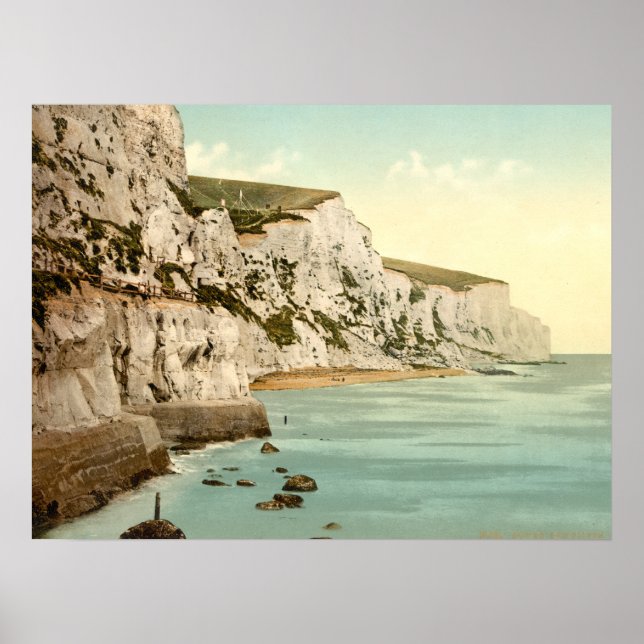 Poster White Cliff of Dover, Kent, Inglaterra (Frente)