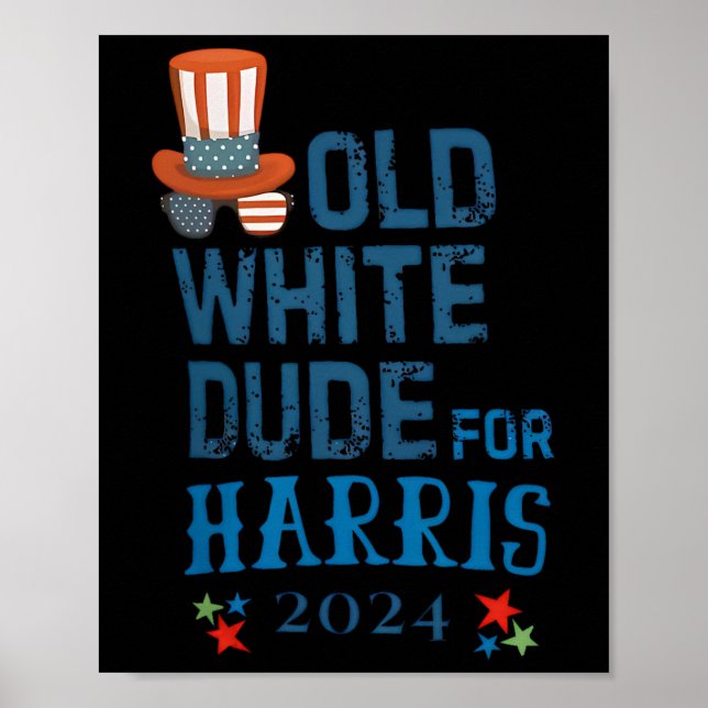 Poster White Dude For Kamala-harris Presidente 2024 (Frente)