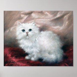 Poster White Kitten, Carl Kahler