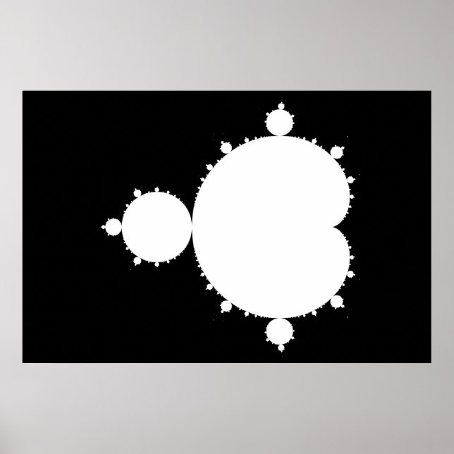 Poster White Mandelbrot (Frente)