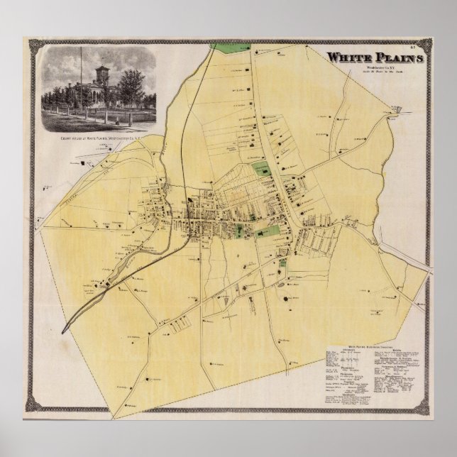 Póster White Plains, NY (Frente)