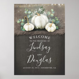 Poster White Pumpkins - Sinal de Boas-vindas do País Russ