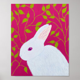 Poster white rabbit