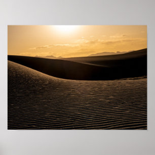 Poster White Sand Dunes National Park Sunset