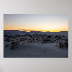 Poster White Sand Dunes National Park SunsetPoster