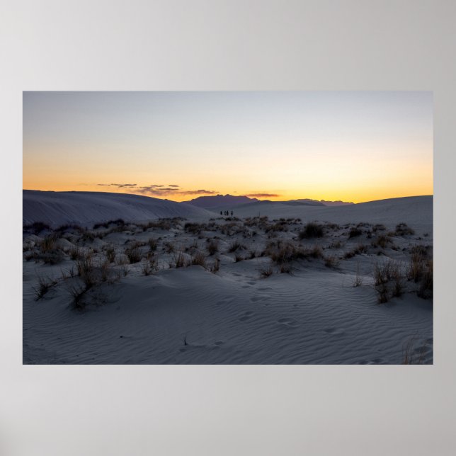 Poster White Sand Dunes National Park SunsetPoster (Frente)