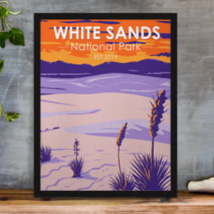 Poster White Sands National Park New Mexico Vintage
