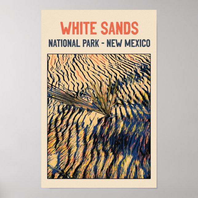 Poster White Sands National Park, Novo México EUA (Frente)