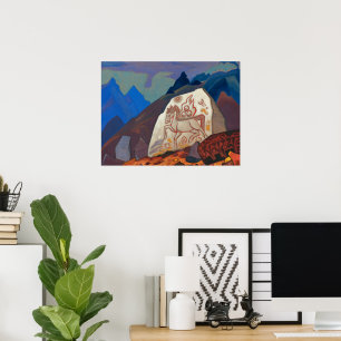 Poster White Stone, Sinais de Chintamani por Roerich