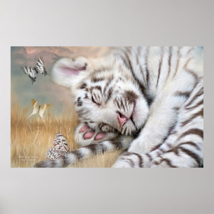 Poster White Tiger Dreams Fine Art Poster/Impressão