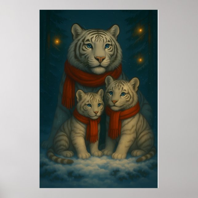 Poster White Tiger – Guardian of Light – ManJiangHong Art (Frente)