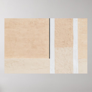 Poster White wooden framed glass window