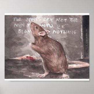 Póster Whitechapel Rat na parede