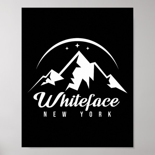 Poster Whiteface Mountain New York Ski Resort Skiing Snow (Frente)