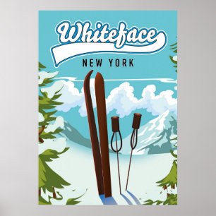Poster Whiteface Nova York Para Esquiar